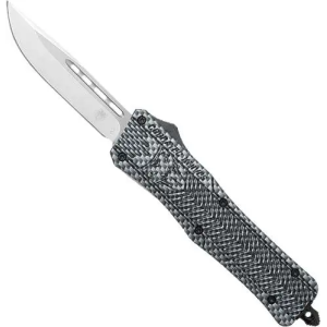 Cobra Tec Knives MCFCTK1MDNS CTK-1 Medium 3 Drop Point Plain D2 Steel Carbon Fiber Aluminum Handle OTF