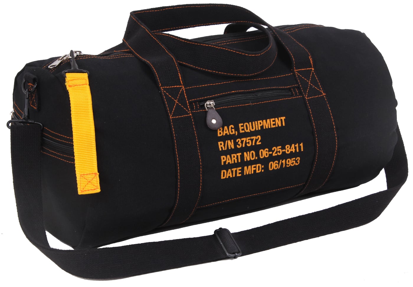 Rothco Canvas Equipment Bag - Black, 19 In