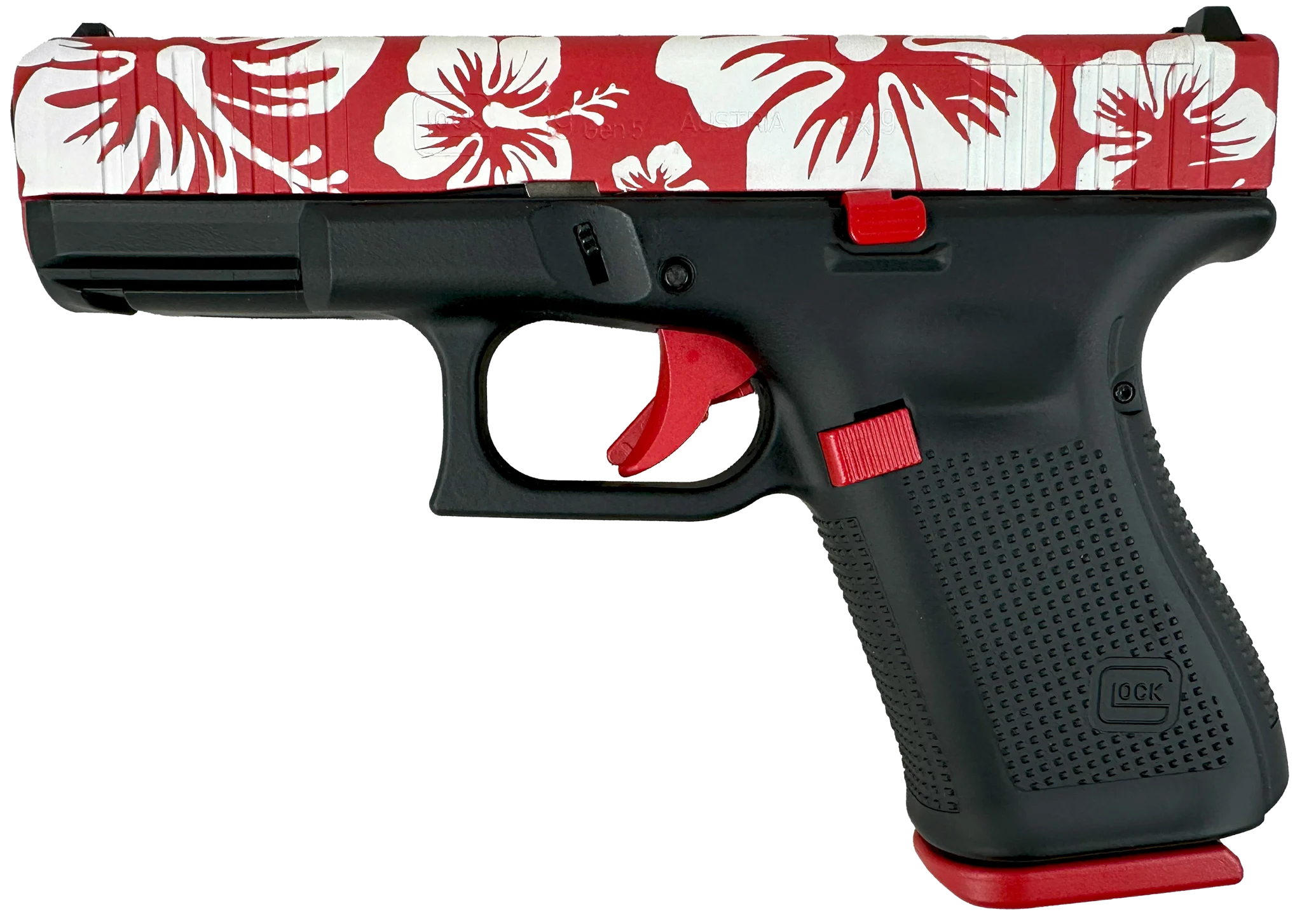 Glock G19 Gen5 MOS Red Hibiscus 9mm Pistol