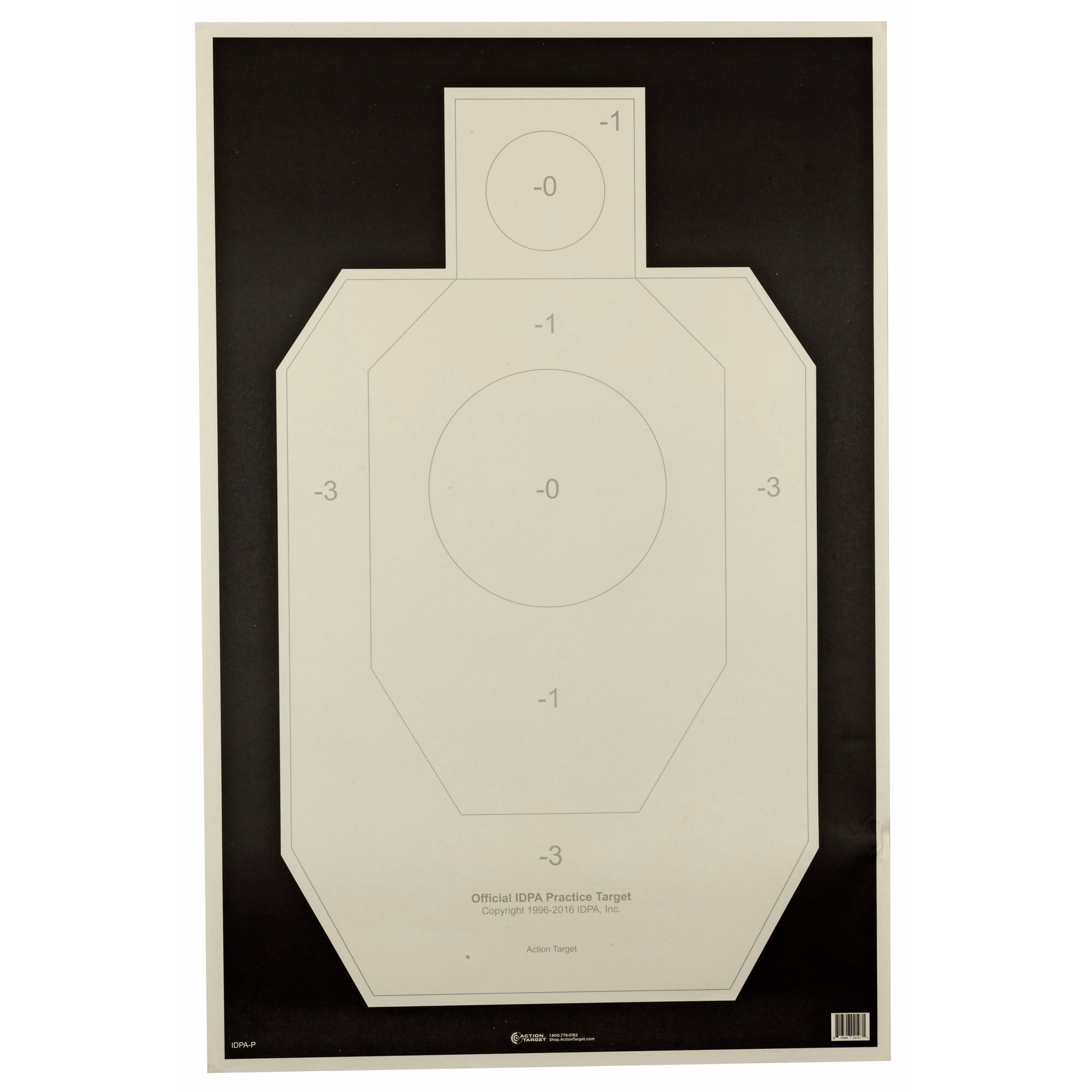 Action Target Officially Licensed IDPA Practice Target, 23"x35", 100 Per Box - IDPA-P-100