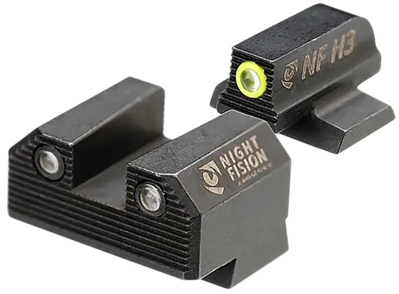 Night Fision CNK029187250YGZG Mete SF Stealth Yellow Tritium Rear Black Frame Fits Canik