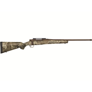 Mossberg Patriot Predator Bolt Action Rifle 243 Winchester 22" Fluted Patriot Brown Threaded Barrel Patriot Brown Frame True Timber Strata Camo Field Stock