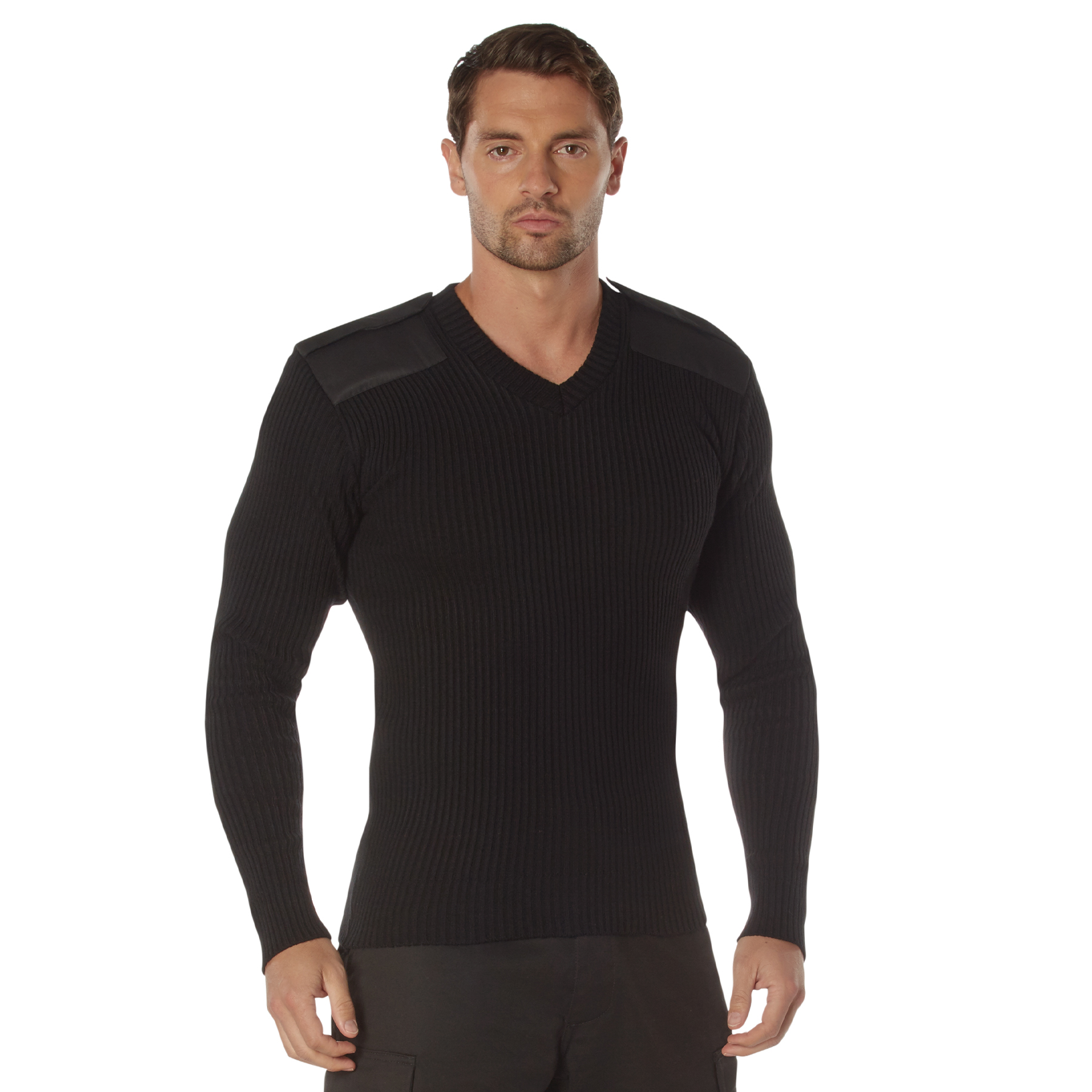 Rothco G.I. Style Acrylic V-Neck Sweater - Black, X-Large