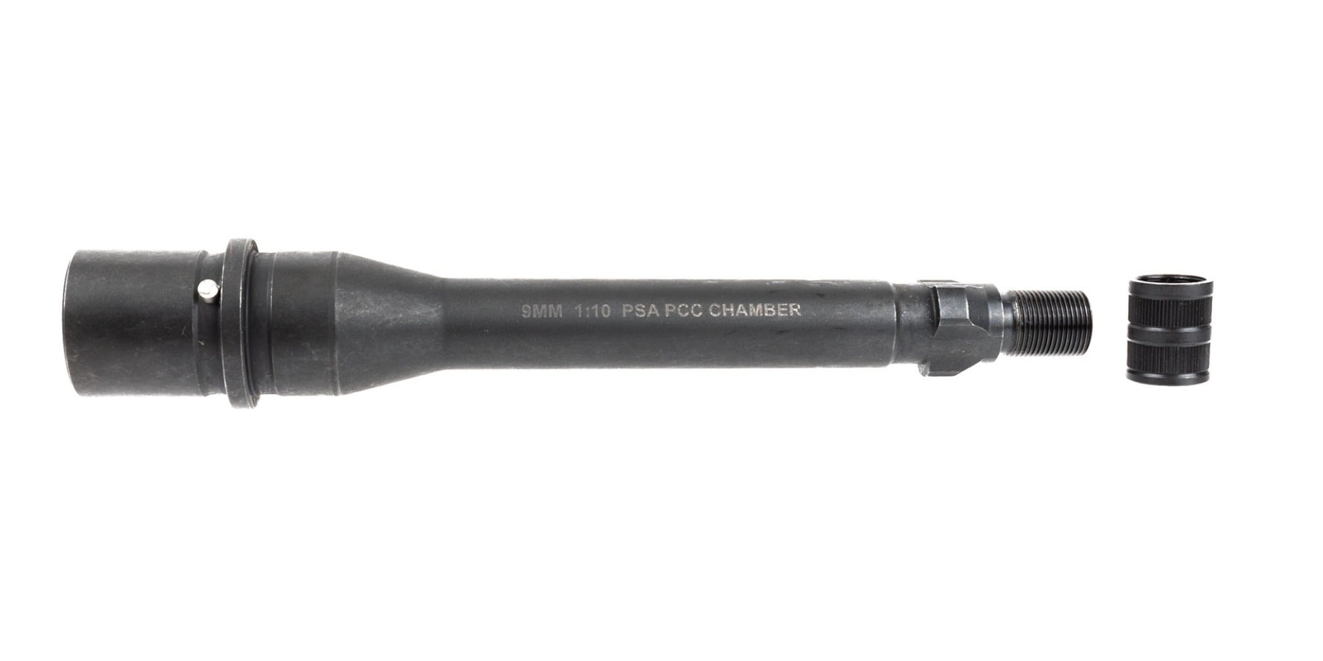 PSA 7" PCC 9mm 1/10 Nitride Tri-Lug Barrel With Thread Protector Thread Pitch: 1/2x28