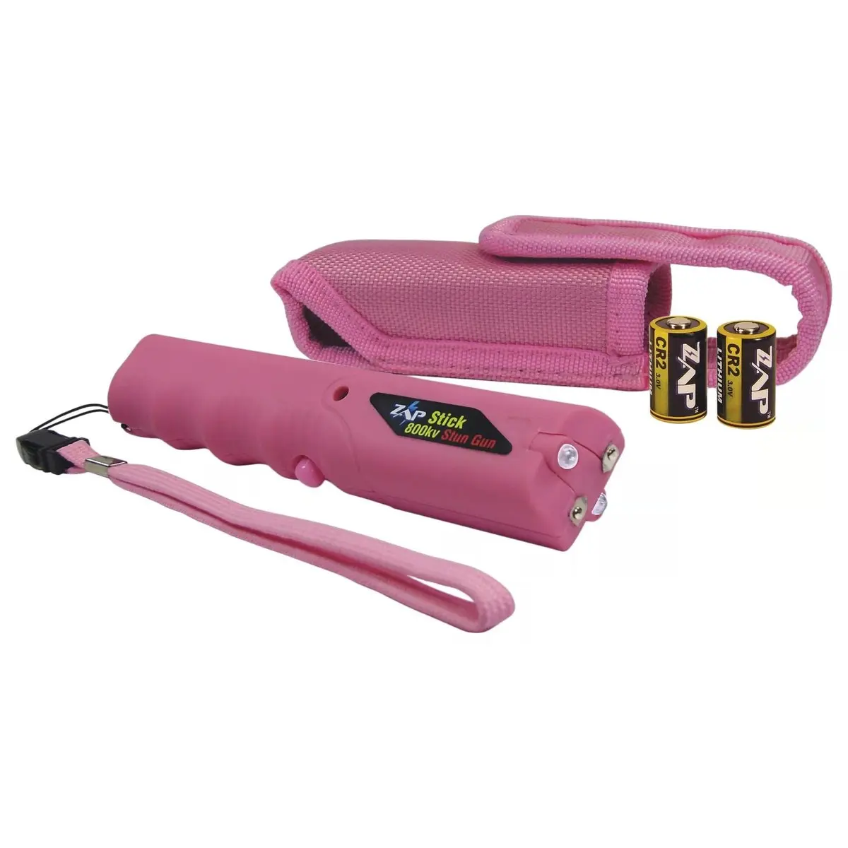 Personal Security ZAP Stick Stun Gun with Light Case - 800000 Volt Pink