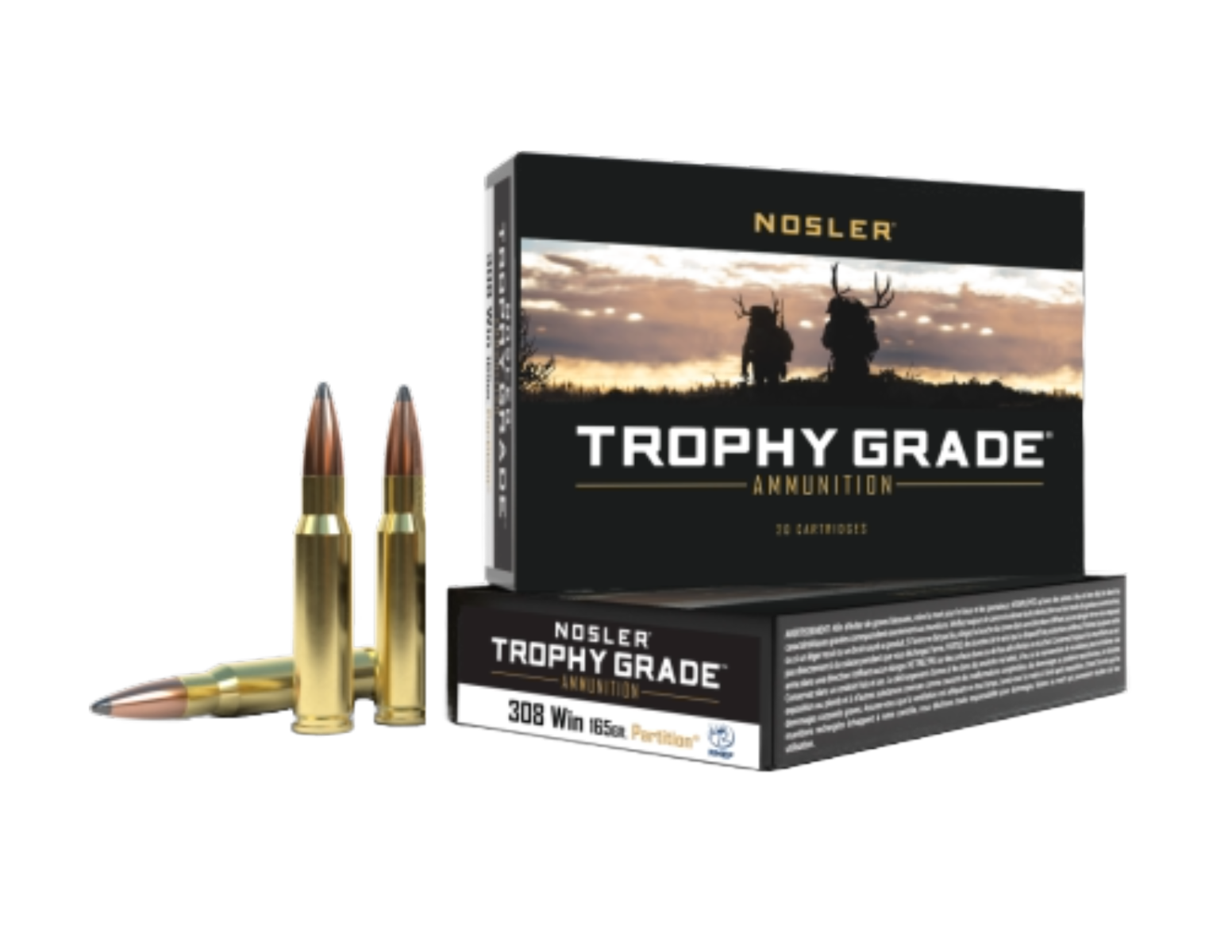Nosler Trophy Grade .308 Winchester 165gr Partition 20 Rounds Ammunition - 60053