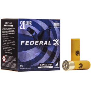 Federal Game Load Upland Hi-Brass 20 Gauge Ammo 2-3/4" #6 Lead Shot 1 oz Box of 25