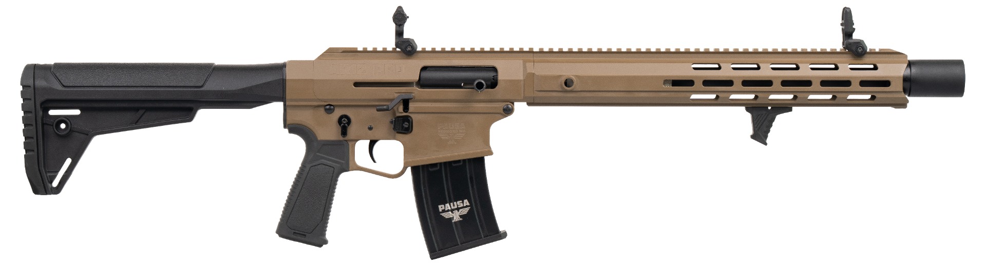 Panzer AR12 PRO-L 18.5" 12 Gauge Shotgun w/ Long Forend, FDE