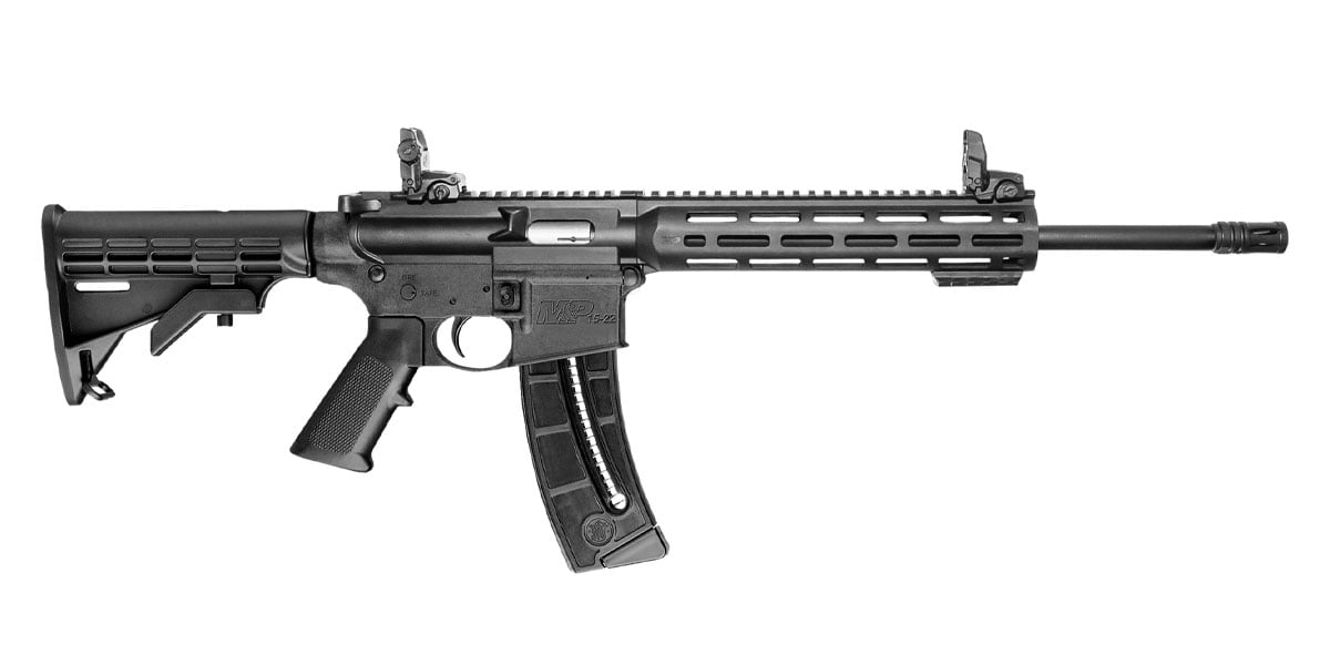 S&W M&P15-22 SPORT 22LR 16.5″ – 25-SH 6-POS STOCK W/SIGHTS BLK - No Credit Card Fees - Low, flat rate shipping