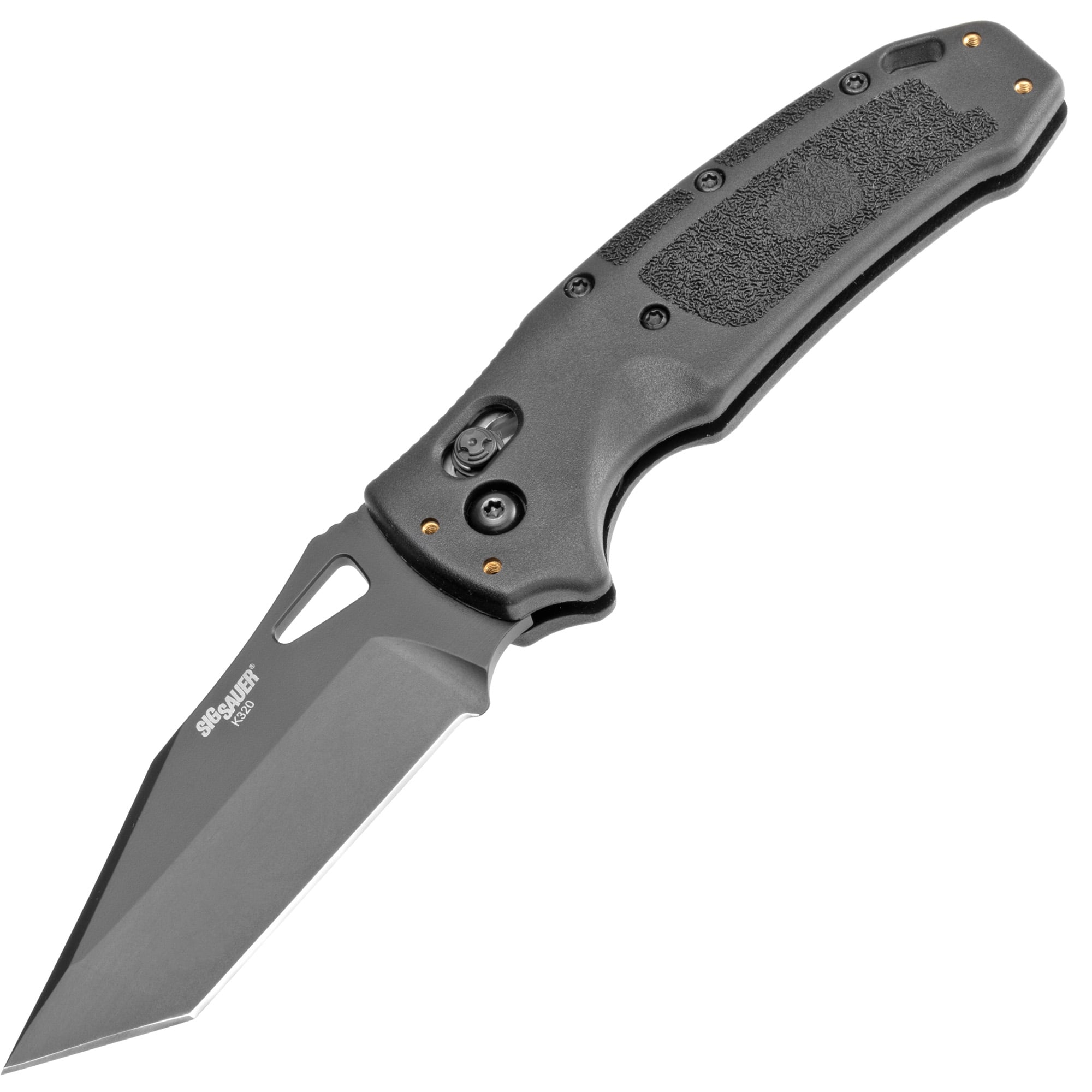 Hogue K320, Folding Knife, Black, Tanto Point, 3.5", Nitron
