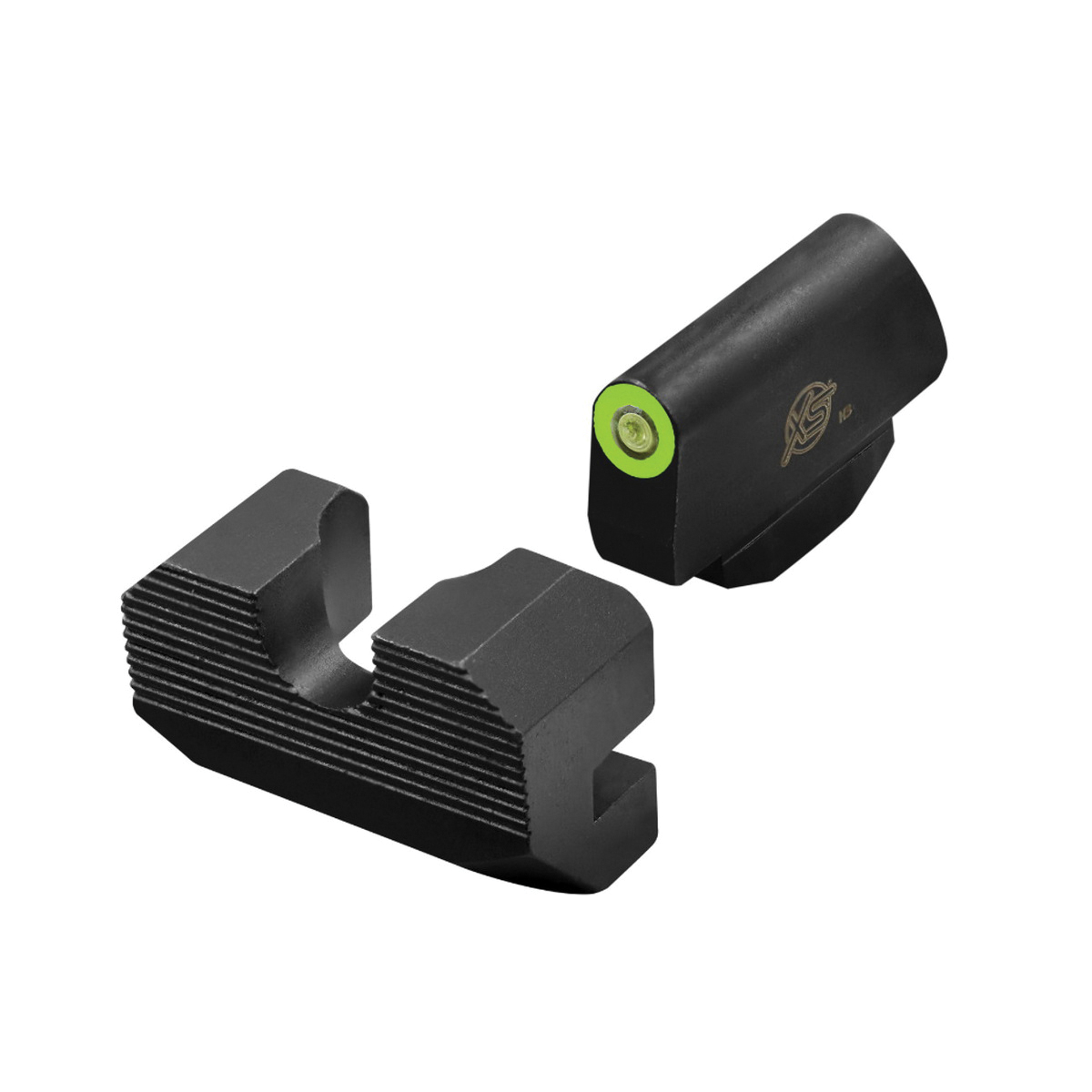 XS Sights Minimalist Night Sight Set - Front/Rear Green/Green Illuminated Sights for Superior Target Acquisition - SW-M002S-4G