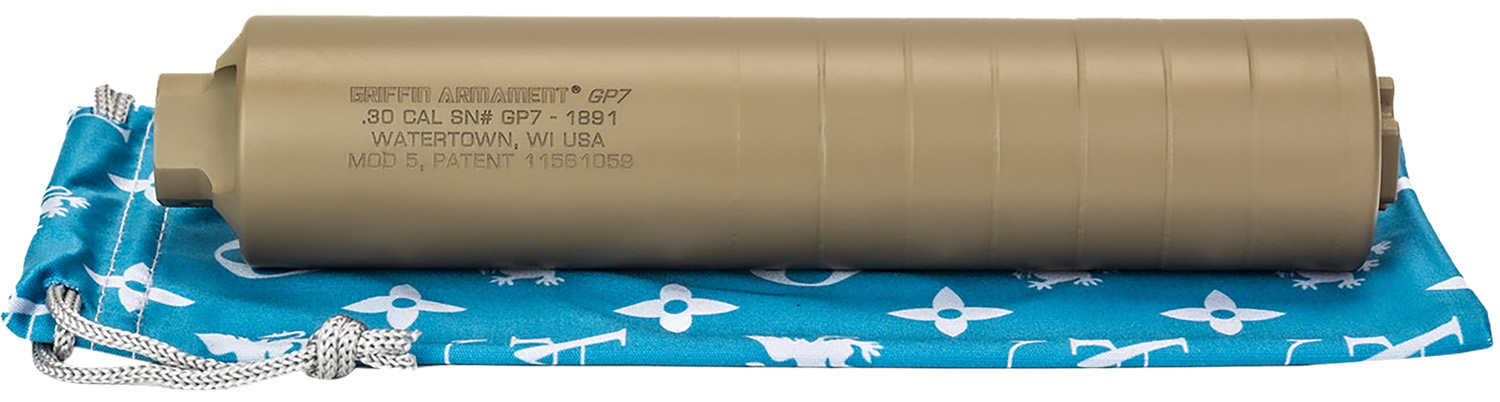 Griffin Armament GP7 Direct Thread Suppressor 7.62mm FDE