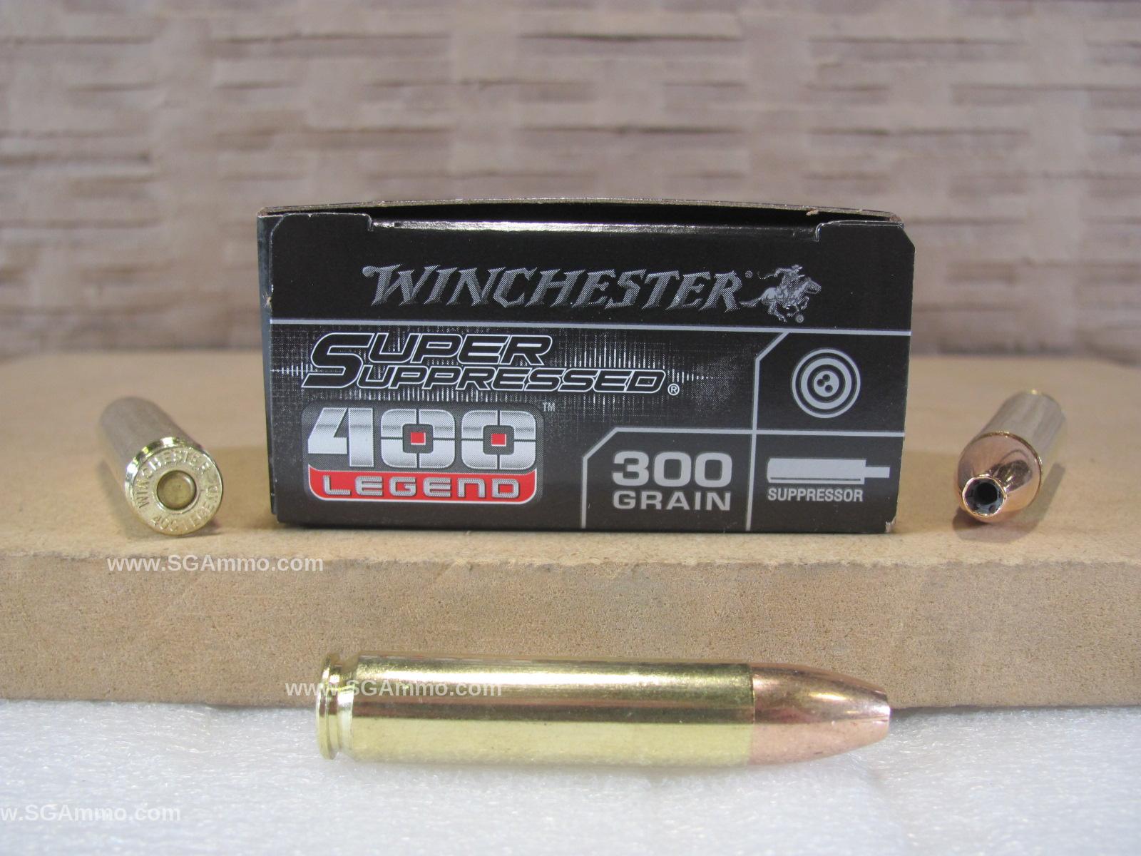 200 Round Case – 400 Legend 300 Grain Winchester Super Suppressed Ammo – SUP400