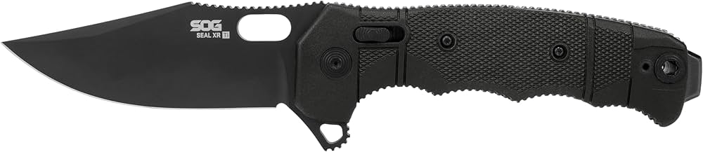 SOG Knives Seal XR Folding Knife Clip Point Gray/OD Green - SOG-12-21-13-57