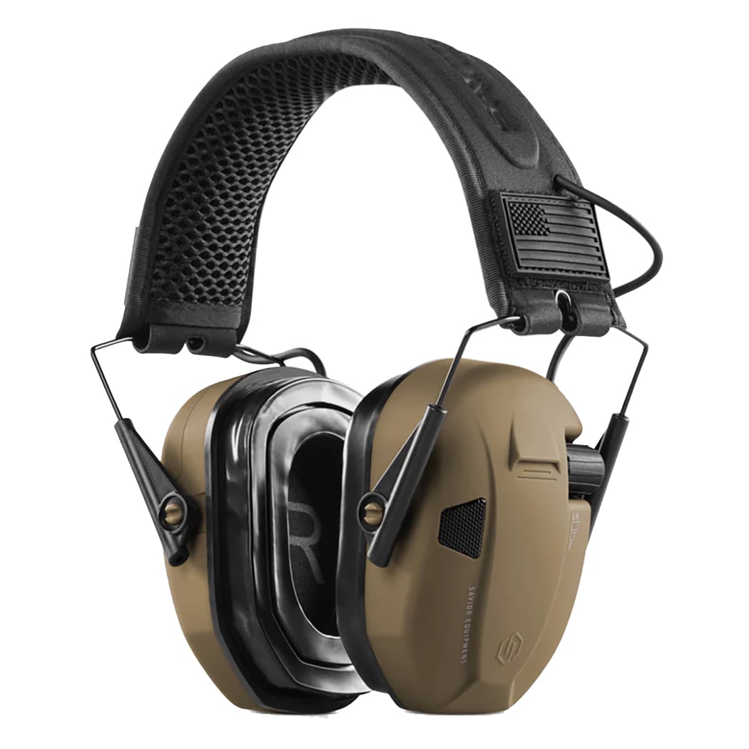 Savior Equipment Apollo Electronic Ear Protection, Tan - EM-APOLLO-TN