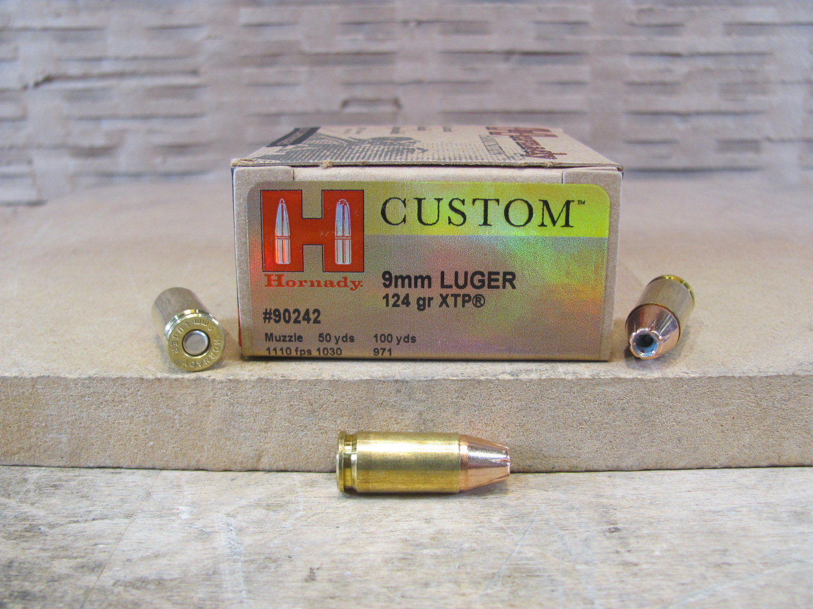 250 Round Case – 9mm Luger 124 Grain XTP Hollow Point – Hornady Ammunition – 90242