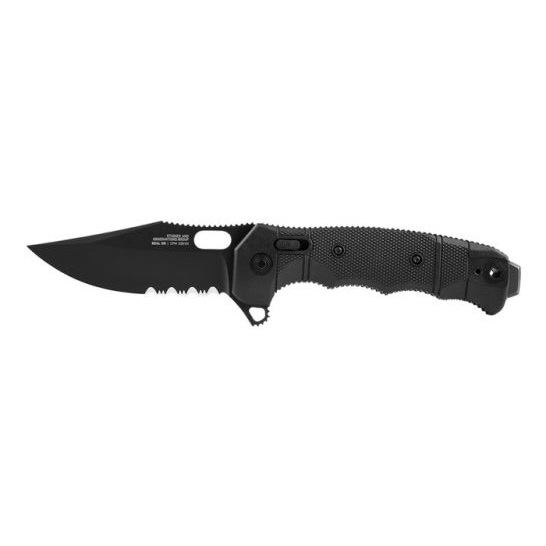 SOG Knives Seal XR Folding Knife Clip Point, Black - SOG12-21-05-57