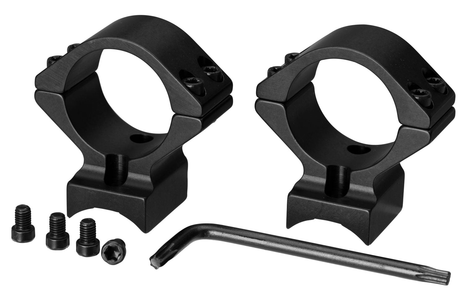 Browning T-Bolt 1 inch Standard Aluminum Alloy 2-Piece Integrated Scope Ring, Matte Black - 12338