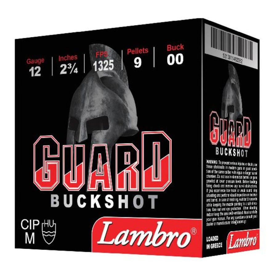 Lambro Guard 2.75" 00 Buckshot 12 Gauge Ammunition, 250Rounds