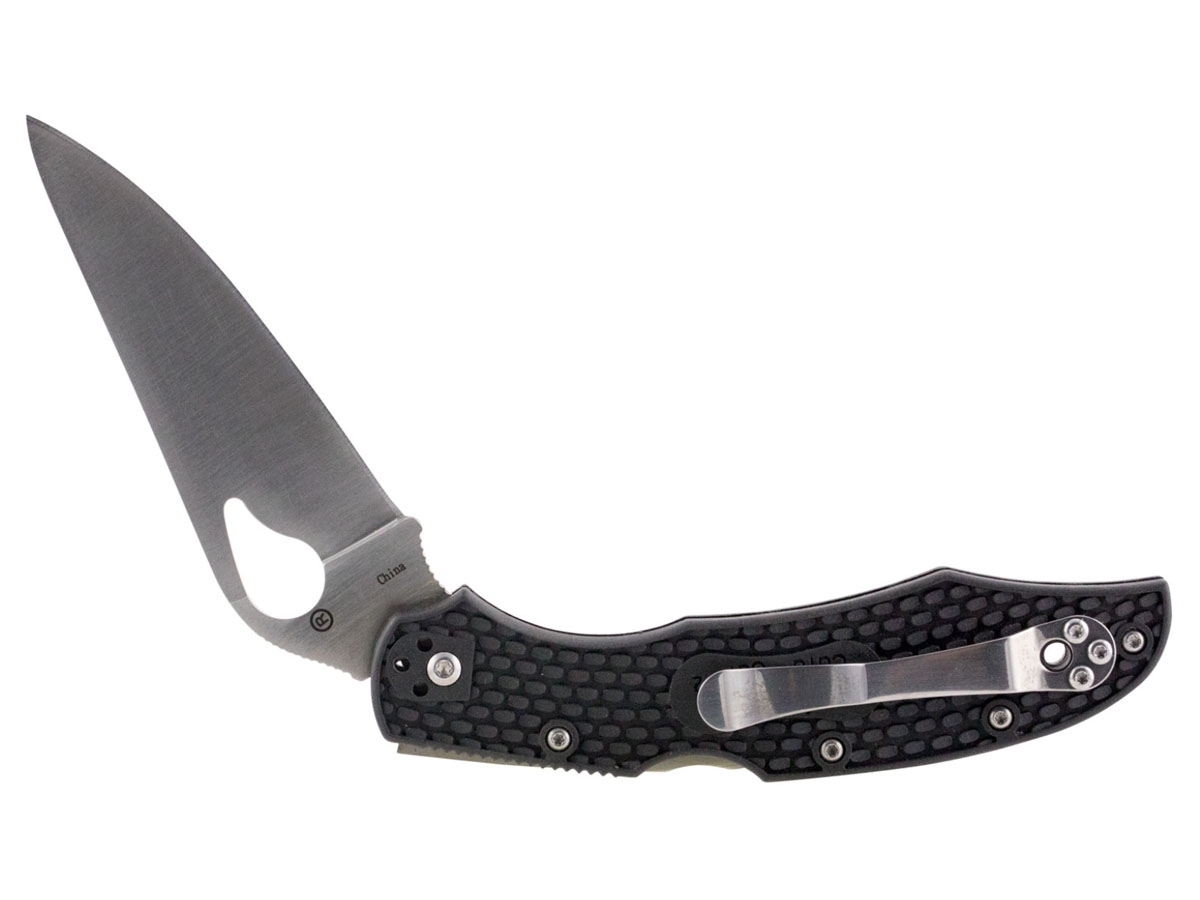 Spyderco byrd Cara Cara 2 Drop Point Second Generation Folding Knife, 3.75", Plain Edge - BY03PBK2