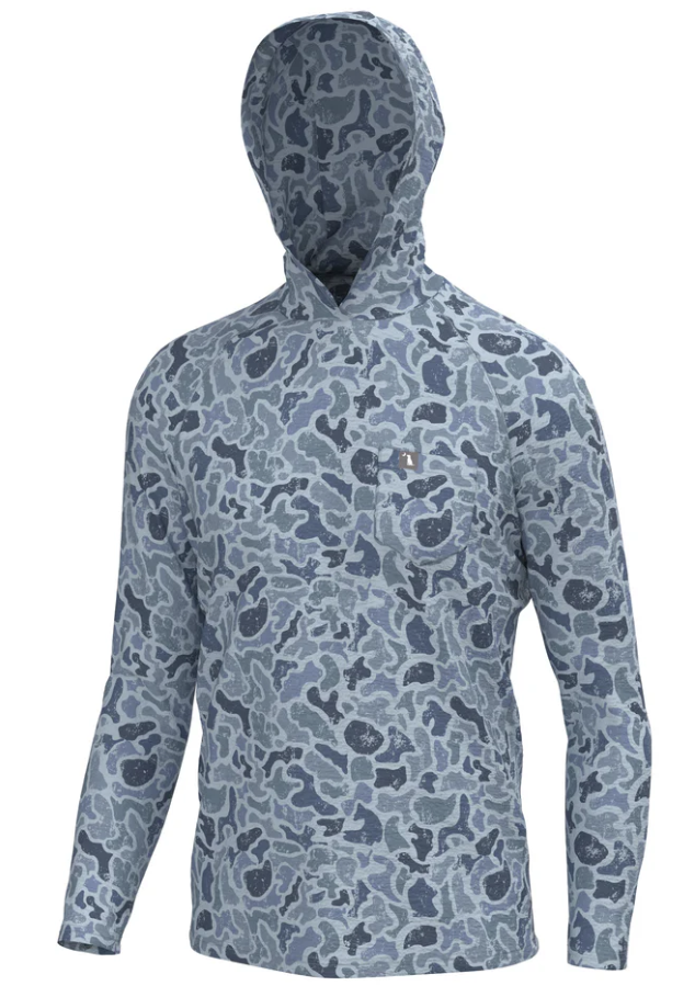 Local Boy Heather Blend Hoodie, Distressed Localflage Cobalt - Large