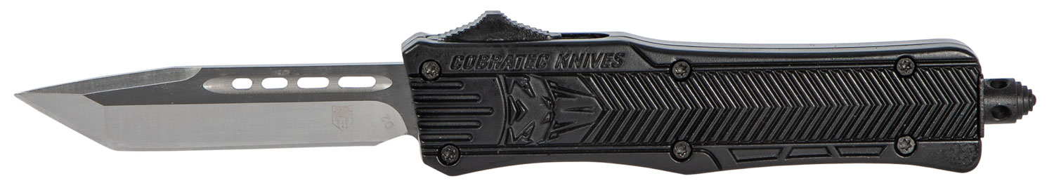 CobraTec Knives Small CTK-1 2.75" Tanto OTF Knife, Black - SBCTK1STNS