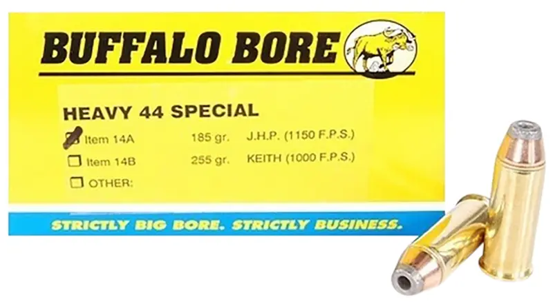Buffalo Bore Ammunition 14A20 Heavy Strictly Business 44S Spl 180gr Jacket Hollow Point 20 Per Box/12 Case