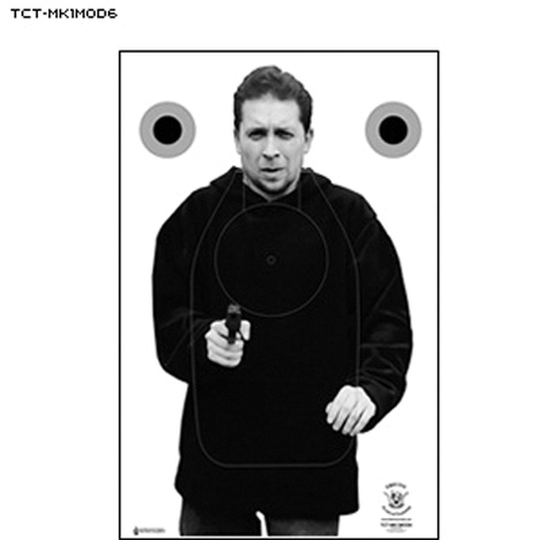 Action Target Trident Concepts Version 6 Tactical Target, Black/White