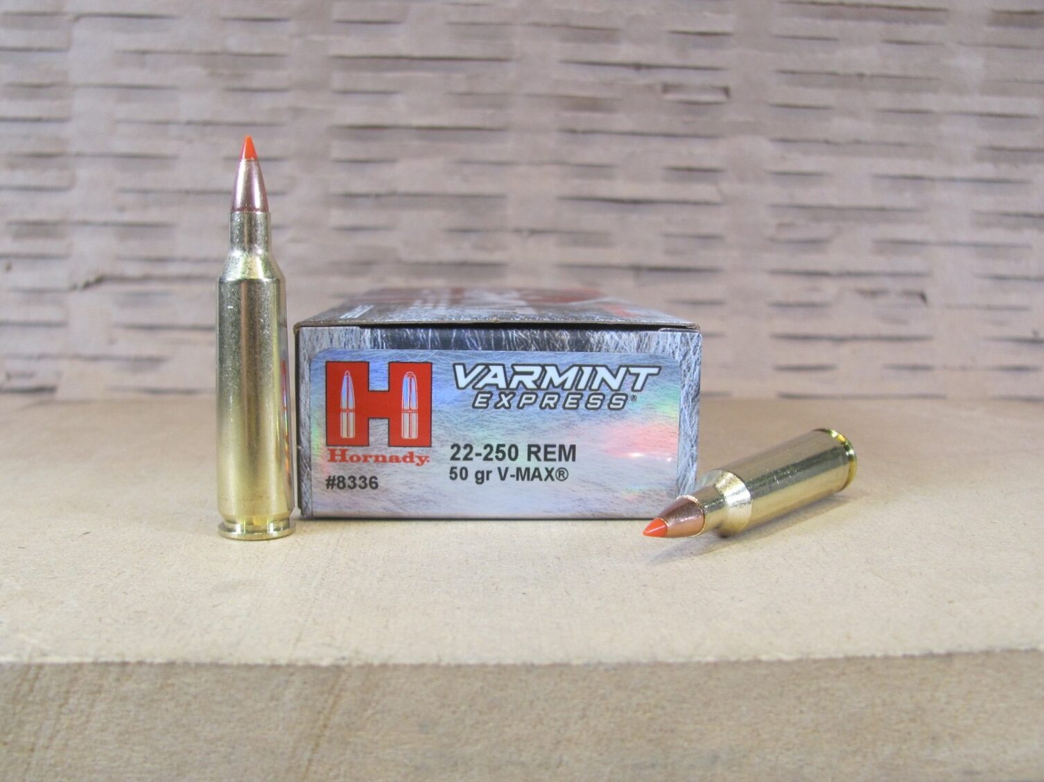 200 Round Case – 22-250 Rem 50 Grain V-MAX Hornady Varmint Express Ammo – 8336