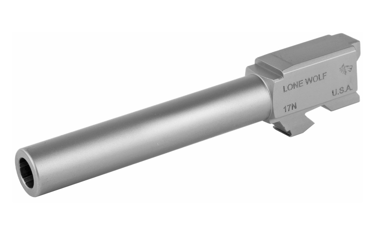 Lone Wolf 4.49" 9mm Barrel Conversion for Glock 17, Stainless Steel - LWD-17N