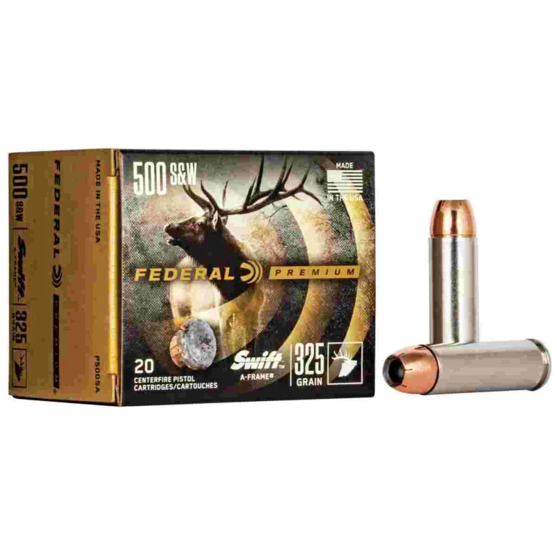 Federal Premium Vital-Shok Handgun Ammunition .500 S 325 gr SAF 1800 fps 20/box