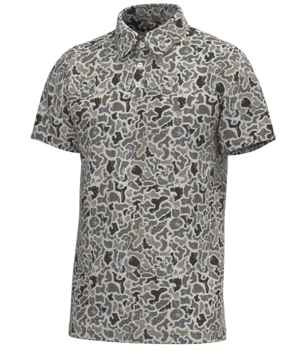 Local Boy Dirty Myrtle Polo, Distressed Localflage - 2X-Large