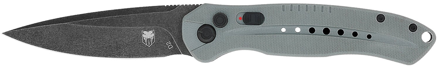 CobraTec Diablo Auto Folding Drop Point Knife, Gray - GRYDIABLOAUTO