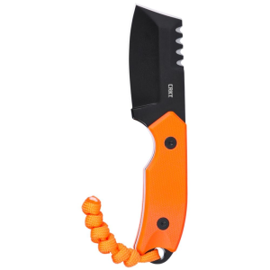Colombia-River-Knife-Tool CRKT Razel Compact Fixed Knife 2-3/10 Chisel Blade Orange