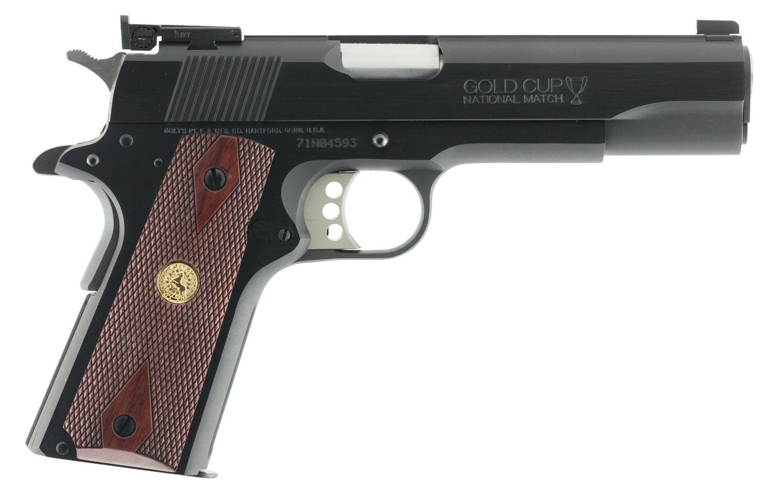 COLT 1911 GOLD CUP NATIONAL MATCH 45ACP 5″ 8+1 BLUED - No Credit Card Fees - Free Shipping