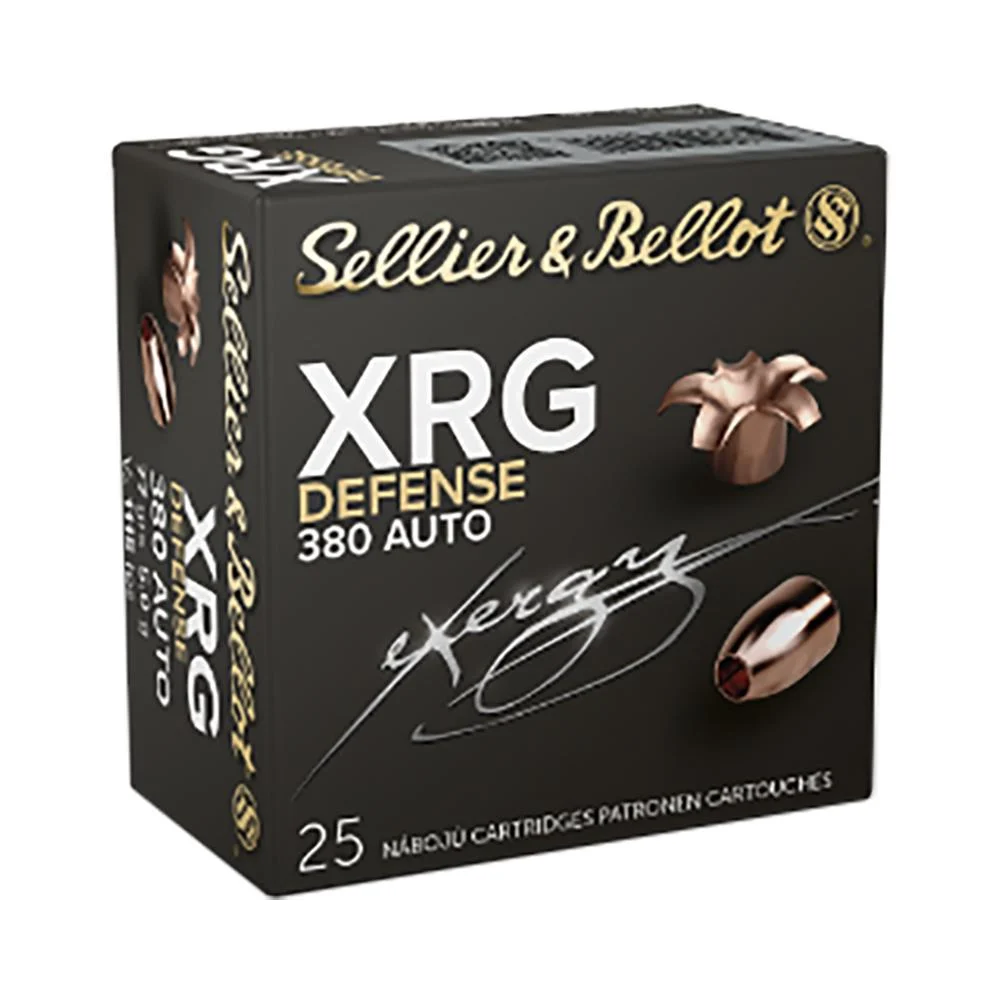Sellier Bellot XRG Defense Handgun Ammunition 380 ACP 77gr HP 1116 fps 25/ct