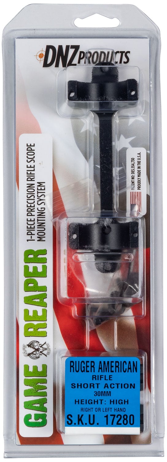 DNZ Game Reaper Ruger American Centerfire 30mm High Aluminum Precisioned Scope Tube, Matte Black - 17280