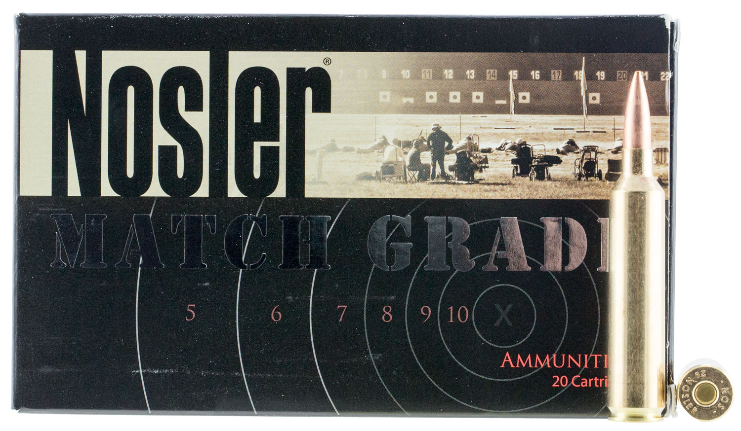 Nosler Match Grade Rifle Ammunition 26 Nosler 140 gr. CC HPBT 20 rd. - No Credit Card Fees - Low, flat rate shipping
