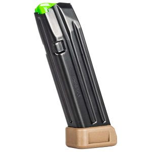 Mec-Gar MGG172005A Glock 17 20rd Extended 9mm Luger, Black Carbon Steel w/Flat Dark Earth Floorplate