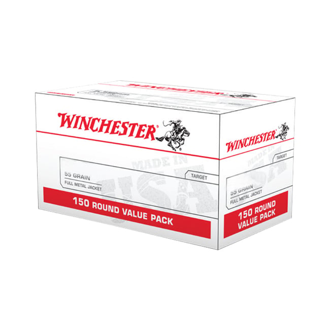 Winchester USA Lake City Rifle Ammunition .223 Rem 55 gr. FMJ 3240 fps 150/ct - Flat Rate Shipping Under 30lbs! - No Credit Card Fees