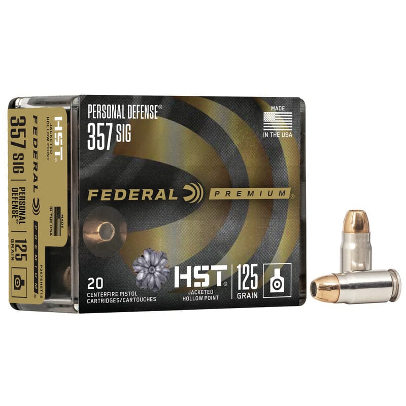 FED PRM HST 357SIG 125GR JHP 20/200 - No Credit Card Fees - Low, flat rate shipping