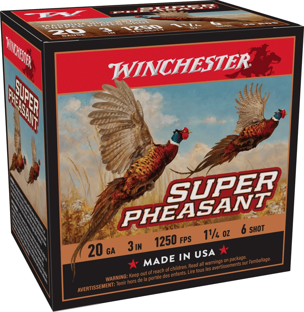 WINCHESTER 20 GA 3" #6 SUPER PHEASANT MAGNUM HB 1-1/4 OZ 25 RD/BX 10 BX/CS