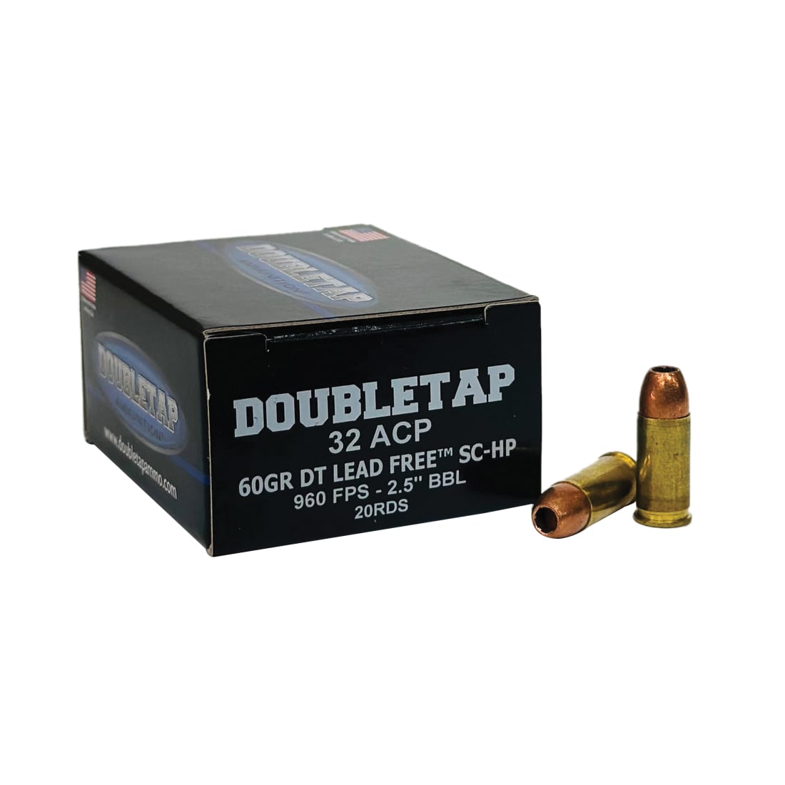 DoubleTap Ammunition DT Lead Free .32 ACP 60 gr CHP 20rds