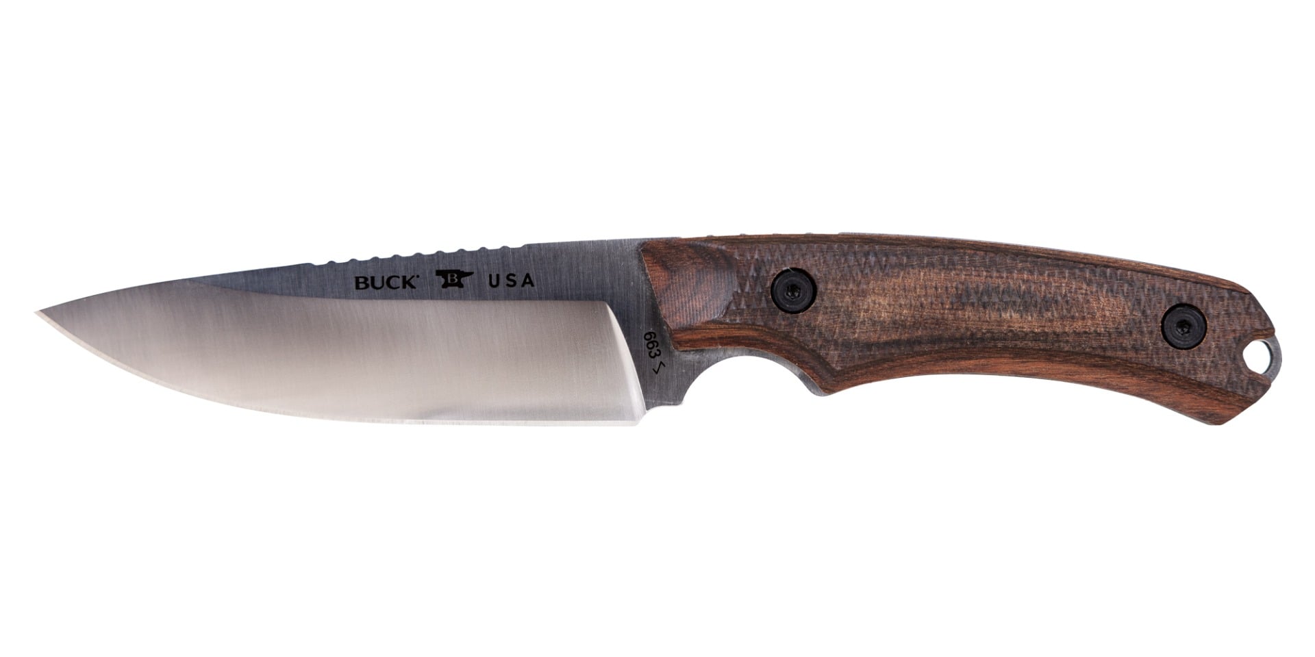 Buck Alpha Guide Pro Fixed Blade Drop Point Knife, Walnut - 0663WAS-B