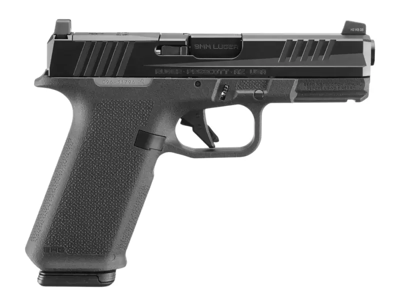 Ruger 19442 RXM 9mm Luger 17+1 4" Black FNC Nitride Alloy Steel Barrel Optic Ready/Serrated Slide, Black Polymer Frame w/Accessory Rail, Textured Grip, RMR/RMSc/DeltaPoint Pro Footprint