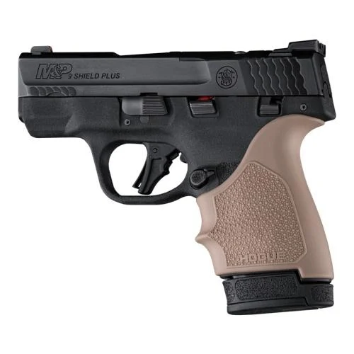 Hogue HandAll Beaver Tail Handgun Grip Sleeve S M 9 Shield Plus FDE