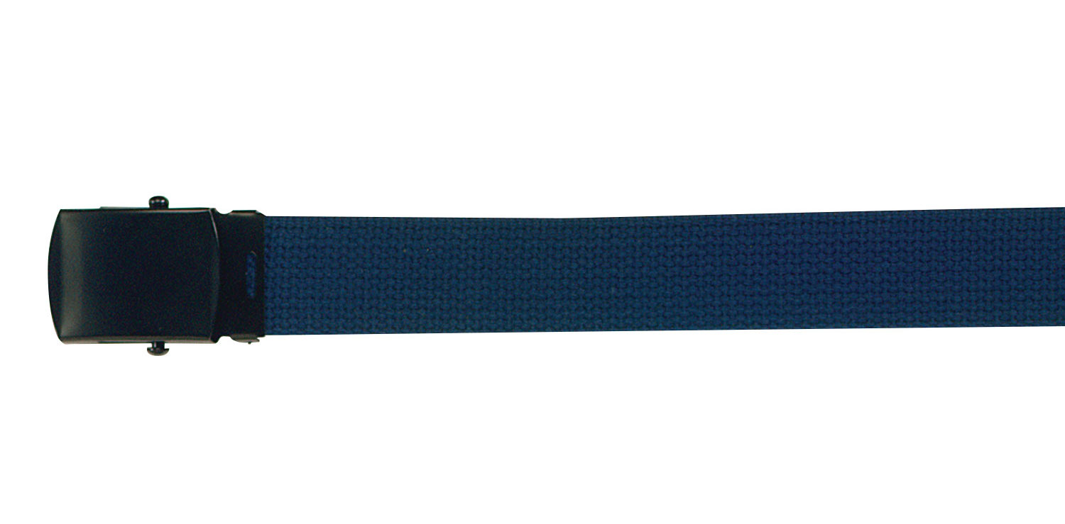 Rothco Web Belt With Buckle - Navy Blue, 44 In