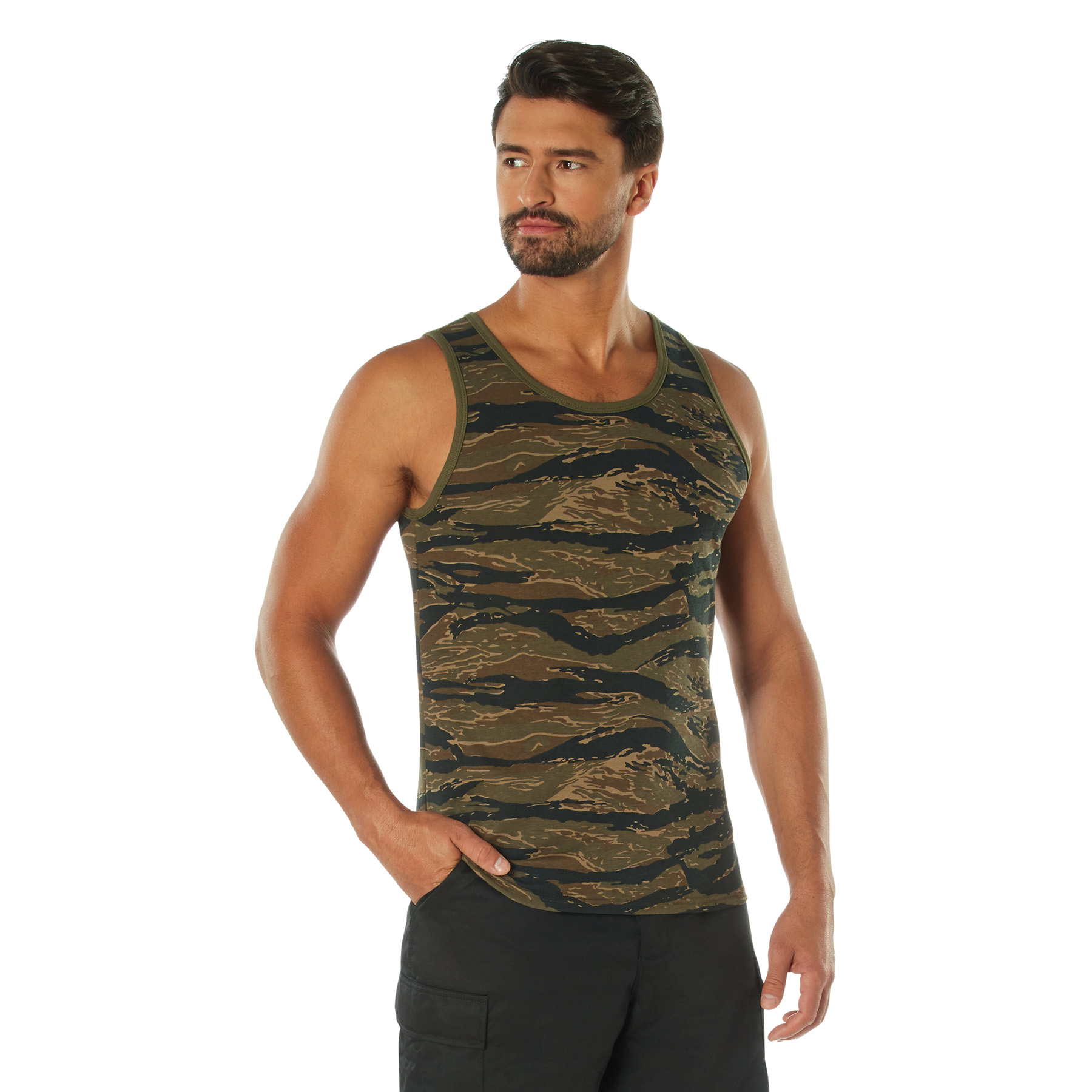 Rothco Camo Tank Top - Tiger Stripe Camo, X-Large