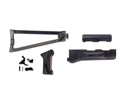 PSA AK Black Satin Furniture set and Folding Stock w/ PSAK-47 Premium Single Hook Semi-Auto Fire Control Group