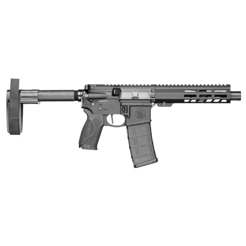 S M 15 Pistol w/Arm Brace 5.56mm NATO 30rd Magazine 7.5" Barrel Flat Trigger Black